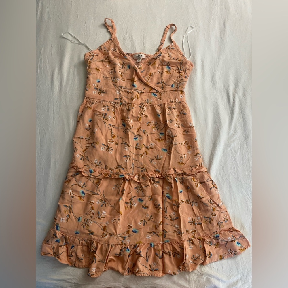 a.n.a Orange Pink Spaghetti Strap Sundress Resort